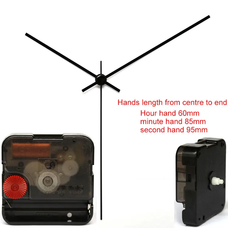 

Механизм настенных часов 12888SA, с 95 # бесшумными руками, пластик, DIY принадлежность для часов, наборы, стрелы, кварцевый механизм