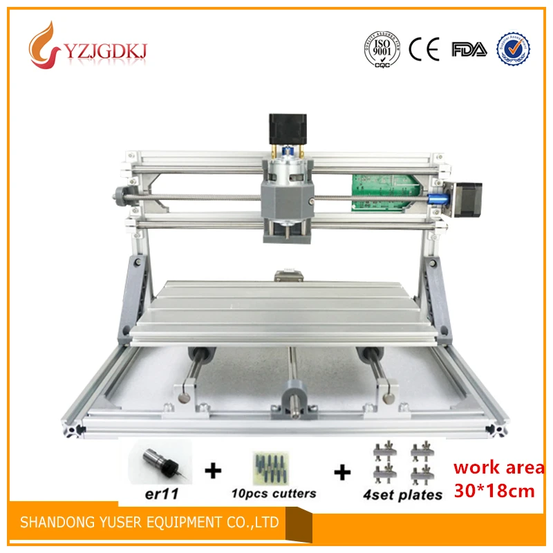 

CNC 3018 work area 2500mw laser GRBL control Diy laser engraving ER11 CNC machine,3 Axis pcb Milling machine,Wood Router 30x18