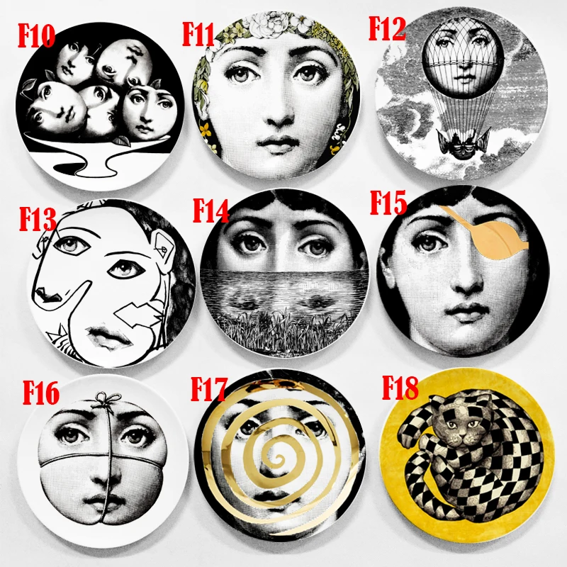 Модный стиль итальянский дизайнер Fornasetti декоративные подвесные тарелки Лина