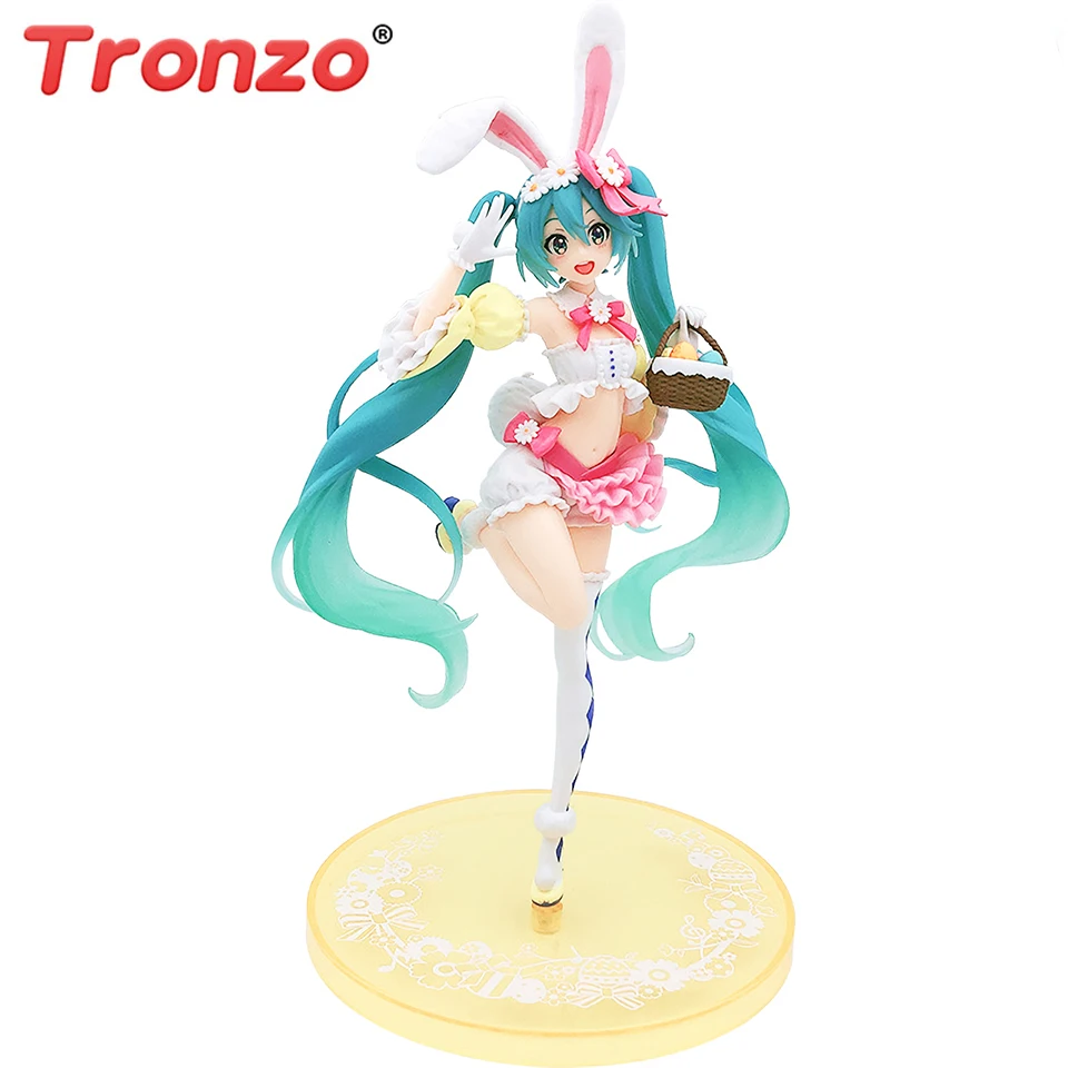 Tronzo Taito фигурка аниме Вокалоид Мику фигурка ПВХ Модель Куклы Игрушки Kawaii Хацунэ Мику весеннее платье фигурки