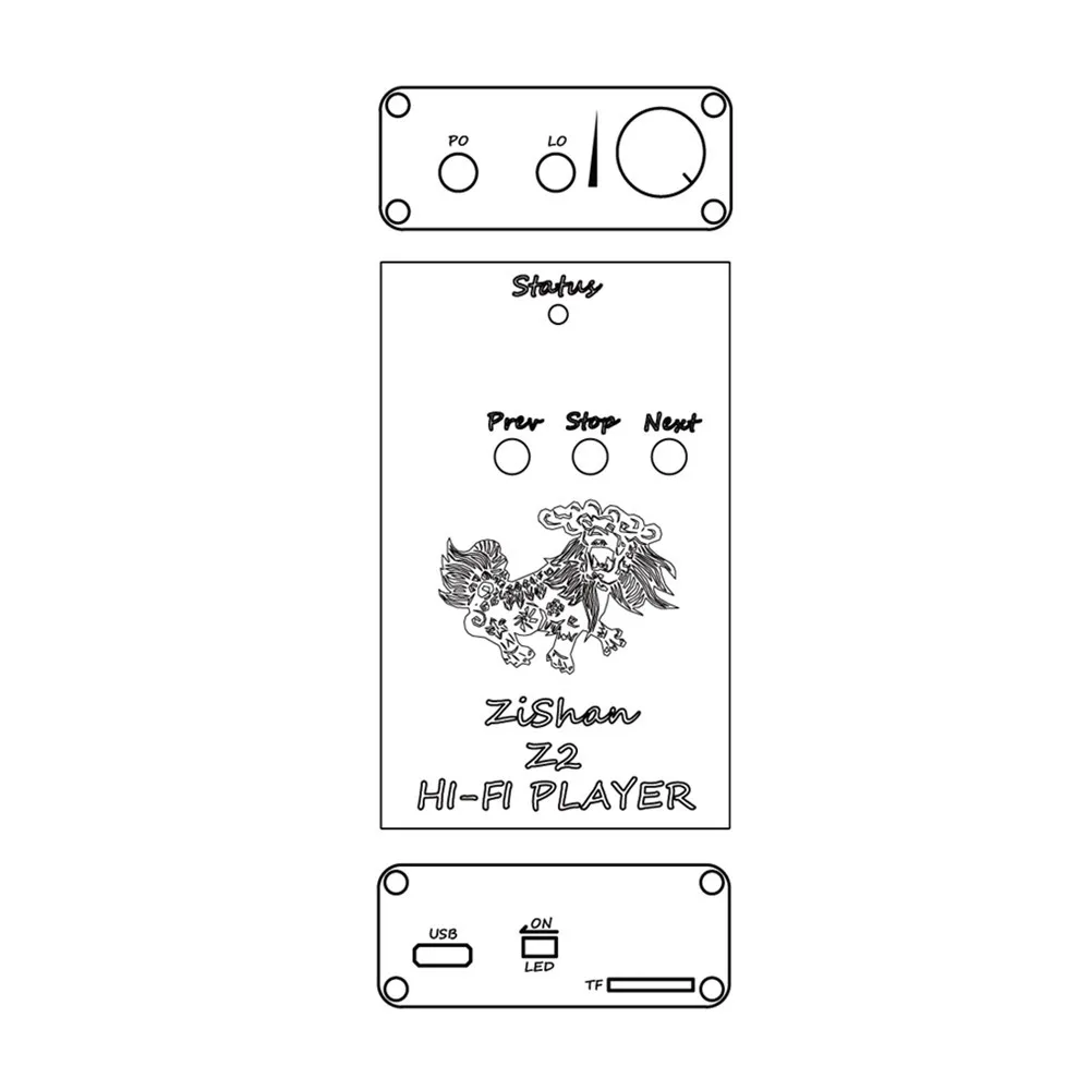 100% новейший DIY MP3-плеер Zishan Z2 музыкальный HiFi плеер без потерь DAC AK4490 поддержка USB