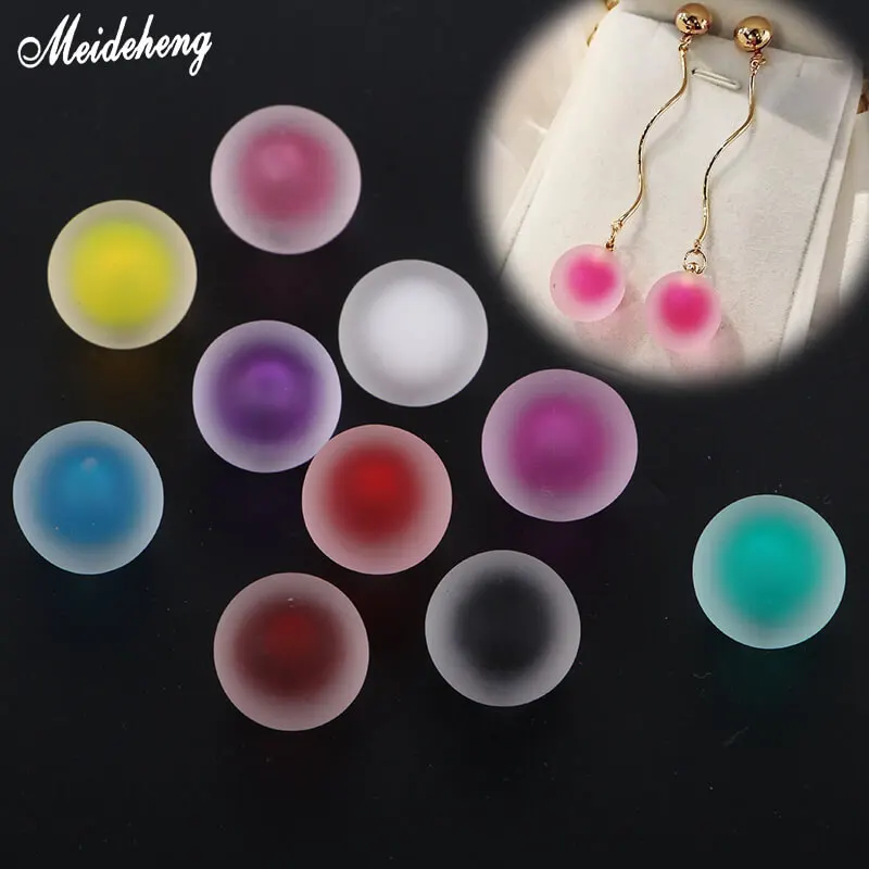 

Fantasy Jewelry DIY Making Beads In Beads Fashion Inner Color Single Hole Accessory Material Earrings Rubber Self-Made Beads