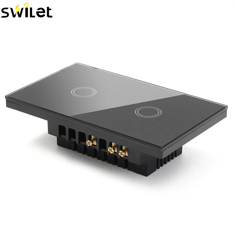 SWILET 120 тип двухсторонний сенсорный выключатель 110В 240В кристальная стеклянная