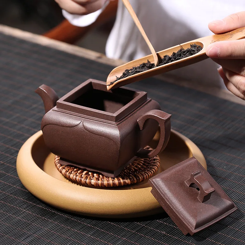 Из Yixing Sijiao фиолетовый песок Huyuan Mine ручная работа бутылка и цветок алмаза Sifang Teaware