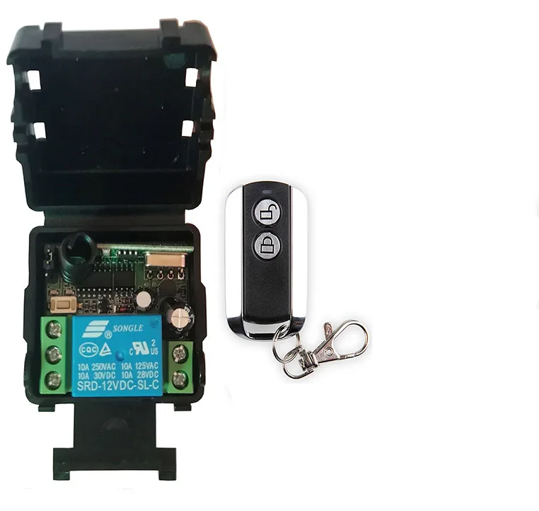 Новейший беспроводной ресивер Mini Size DC12V 24V 1CH 10A RF приемник + металлический