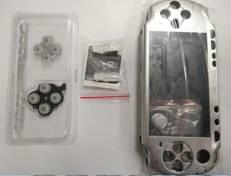 Серебряный цвет Высокое качество Полный Корпус чехол Замена для PSP2000 PSP 2000 корпус