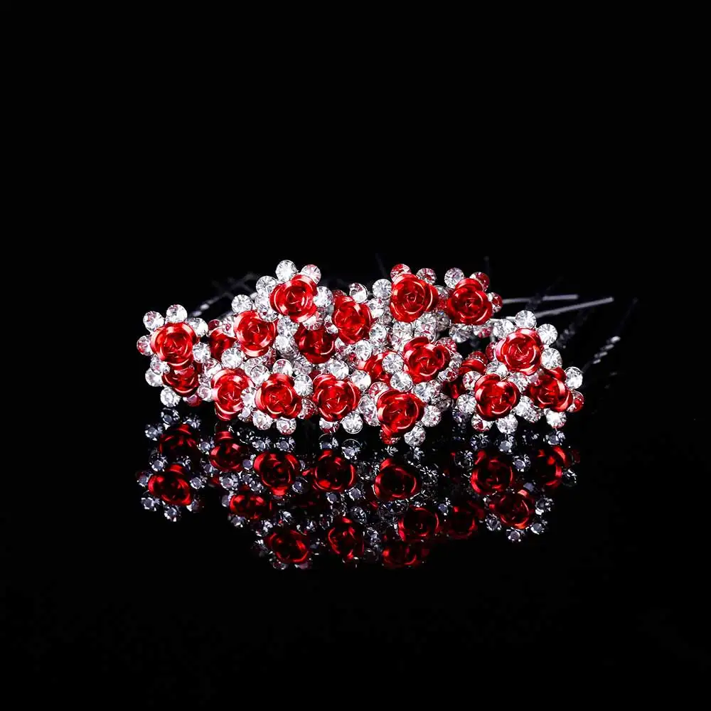 FAMSHIN 20 шт./партия шикарное женское свадебное с кристаллами и стразами заколки для