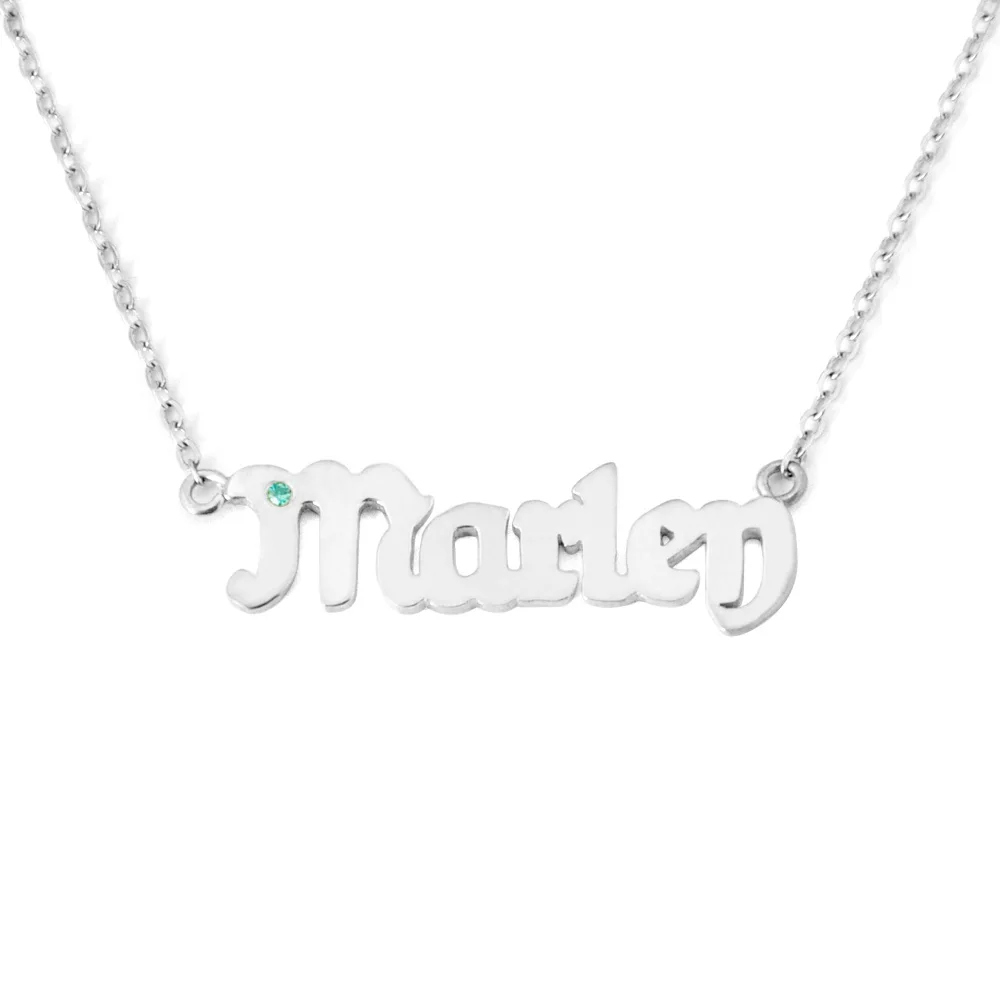 Изготовленное на заказ ожерелье из сплава с именем камня любое имя может быть