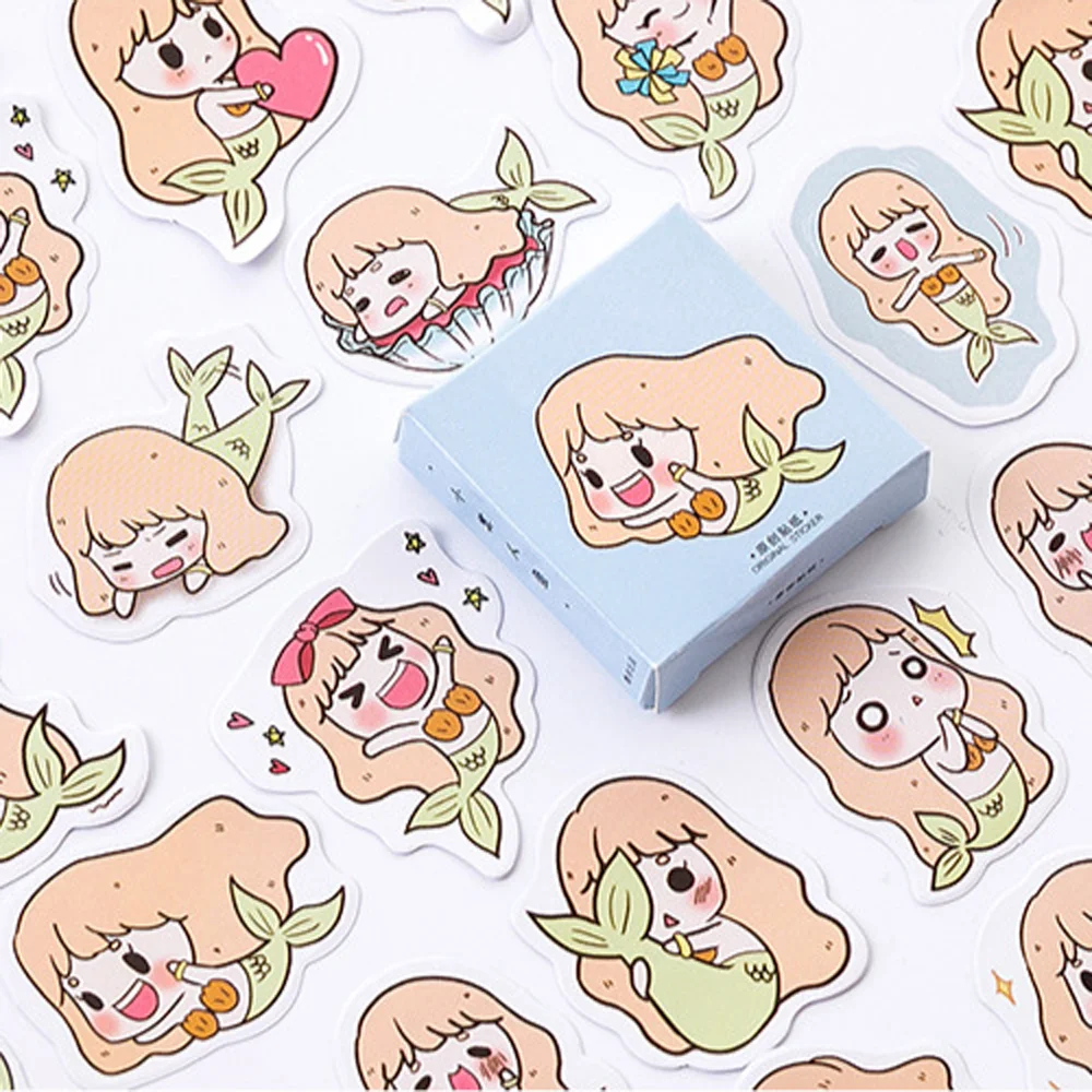 45 шт. дневник Русалочки наклейки модные канцелярские товары сделай сам Scarapbooking