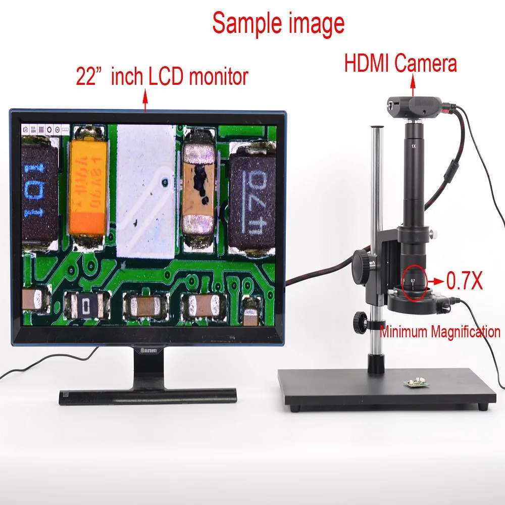 1080P HDMI usb камера с микрофоном sony Сенсор HD цифровой промышленный калибровки 300X C mount