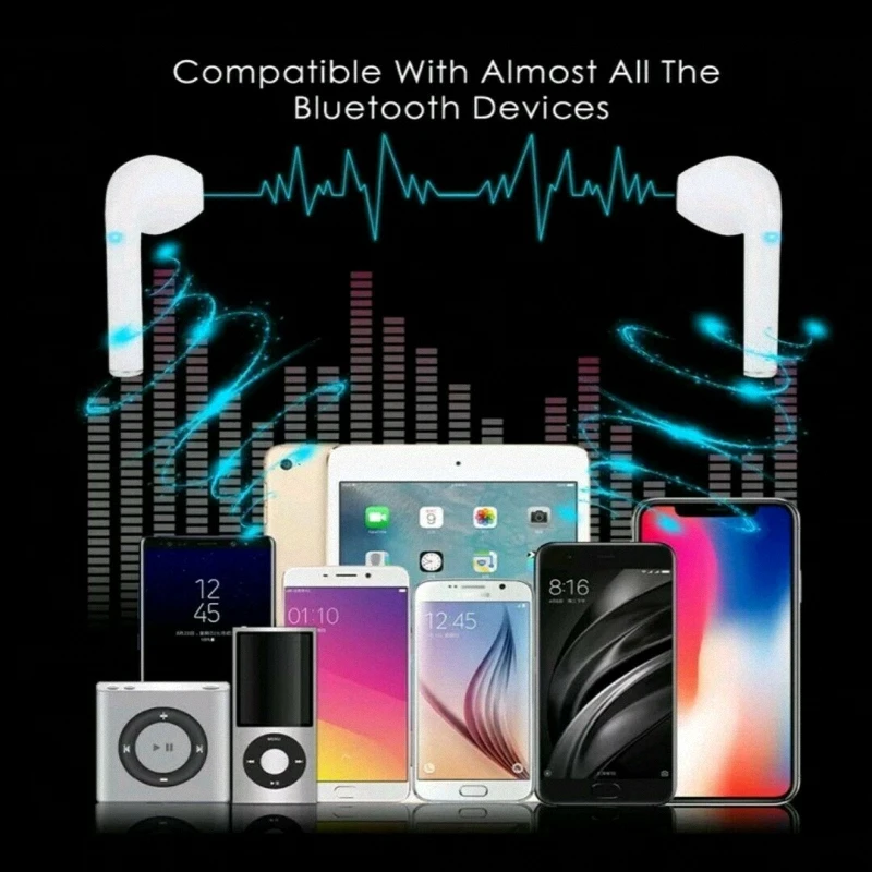 5 видов цветов Наушники i7Tws Беспроводная гарнитура Bluetooth наушники беспроводные