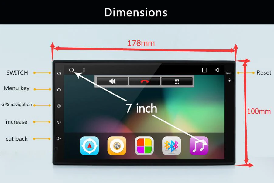 HD 1024X600 Android четырехъядерный Универсальный двойной 2 din 2Din автомобильный dvd-плеер Стерео gps навигация Радио DDR3 3g Wifi