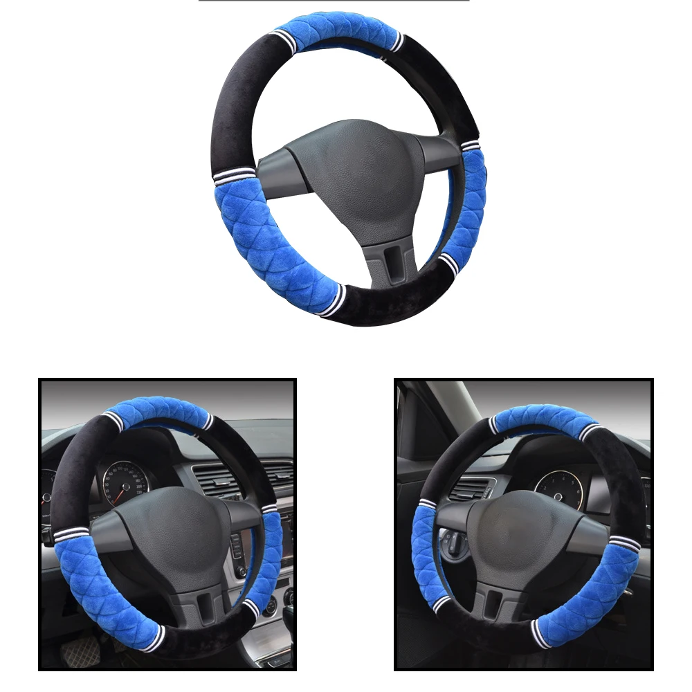 FLY5D The Five Color Short Plush Car Steering Wheel Cover Fashional Delicate Workmanship Suitable for Winter 38CM | Автомобили и