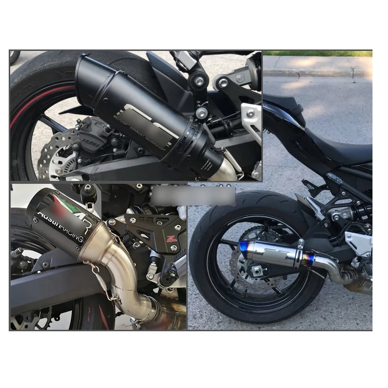 Z900 выхлопная труба мотоцикла скольжения на 51 мм Средний хвост Escape для Kawasaki Модифицированная труба без дБ труба-убийца из нержавеющей стали
