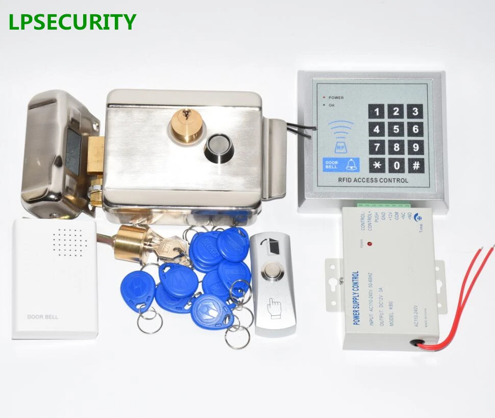 LPSECURITY RFID система контроля допуска к двери комплект с блокировкой клавиатуры +
