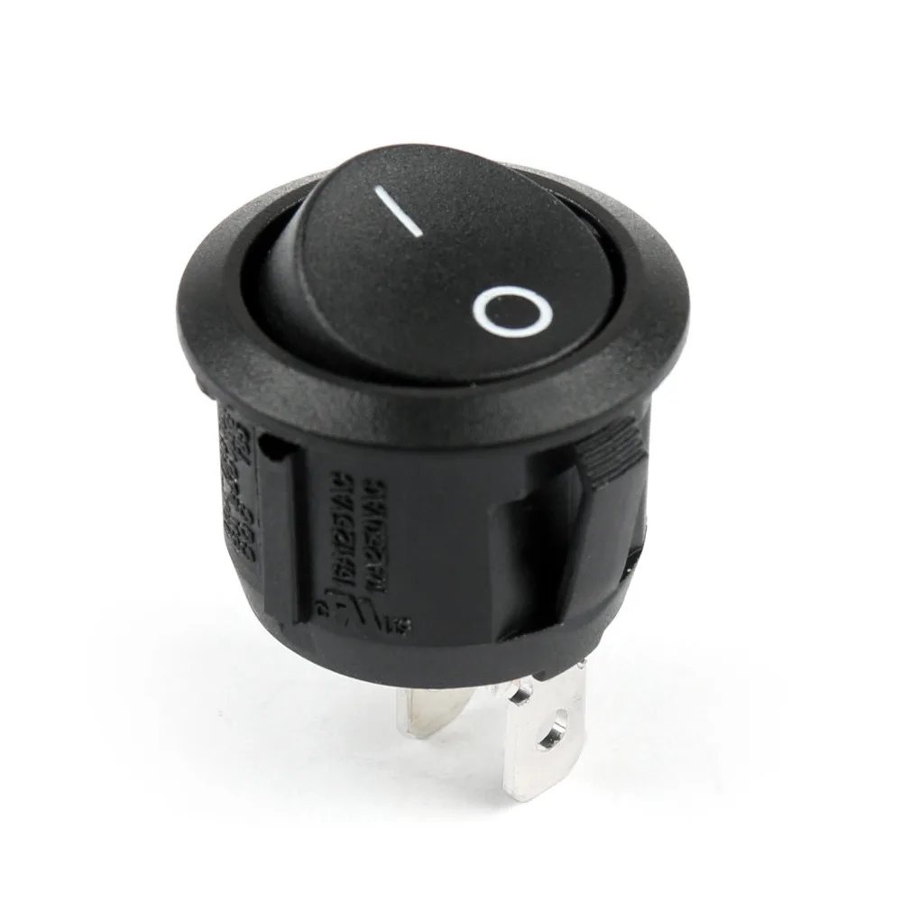 Кулисный Переключатель areyourstore круглый переключатель SPST 2Pin ON OFF 6A/250VAC 10A/125 vac R13