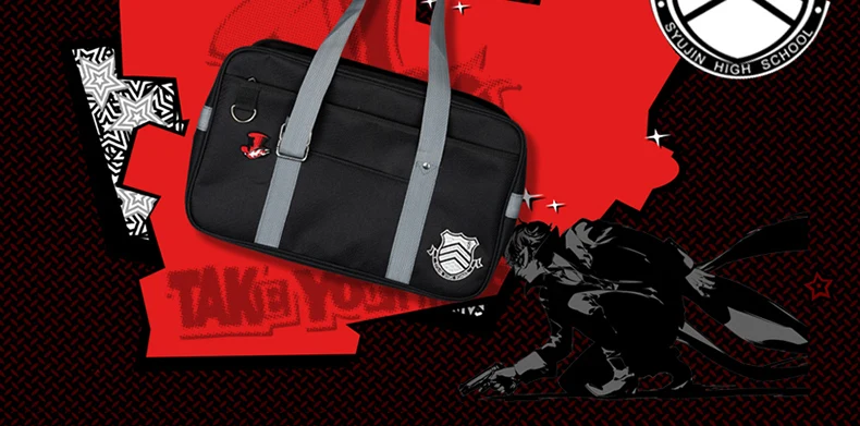 IGamer 40 см Persona 5 холщовая школьная сумка Persona5 сумка-мессенджер Джокер пантера череп лиса Акира Курусу сумка на плечо реквизит для косплея