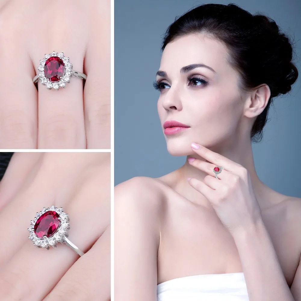 Jewelrypalace Принцесса Диана Уильям Кейт Миддлтон 3.2ct красный создания Рубин