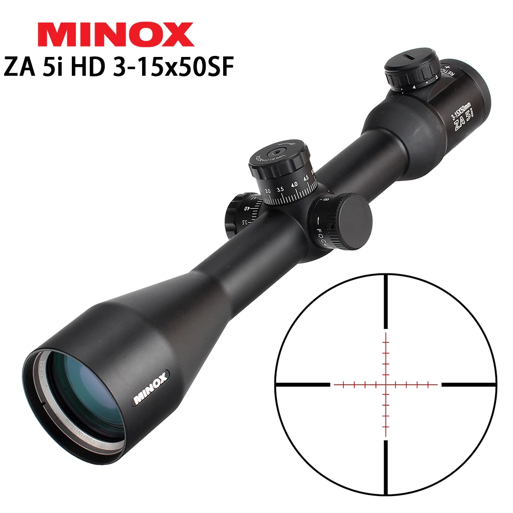 Охотничий Минокс ZA 5i HD 3 15x50 SF Riflescopes Светящееся Стекло с гравировкой сбоку Parallax