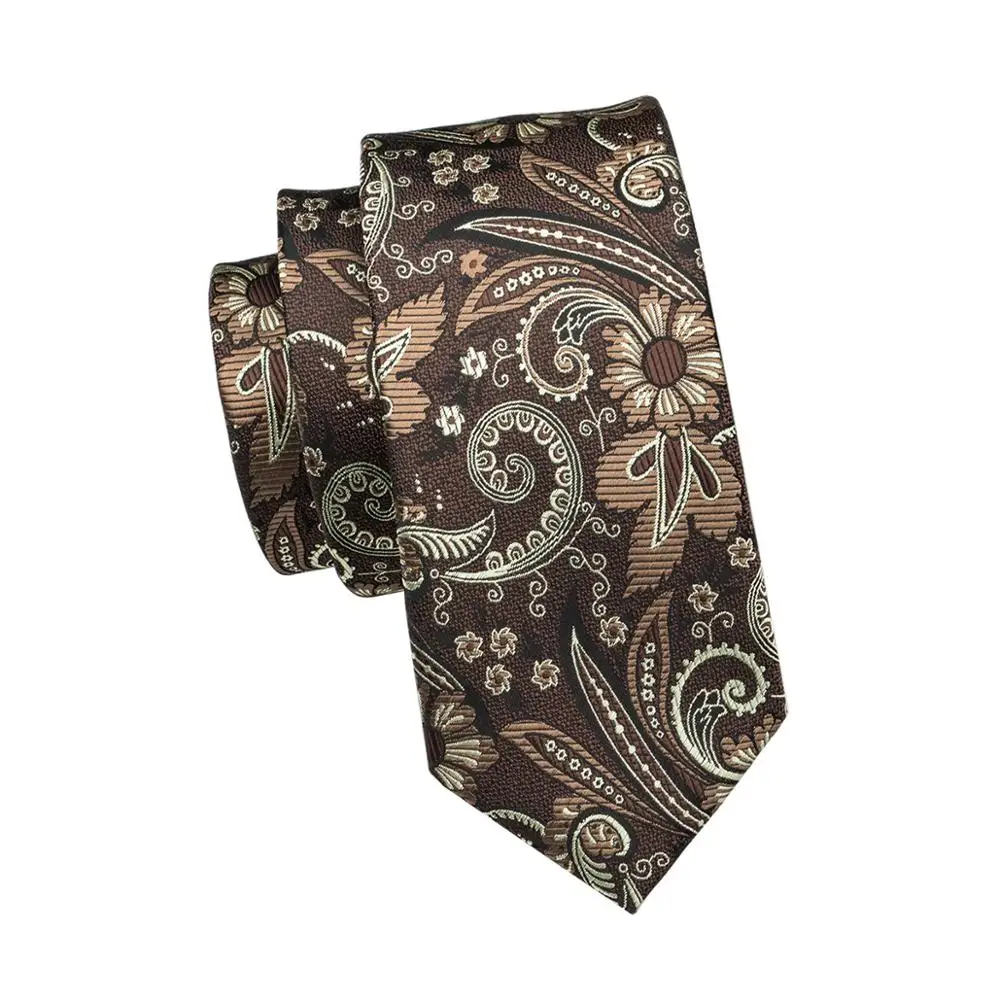 

DH-1716 2017 Barry.Wang Men`s Tie Floral Silk Jacquard Woven Gravata 8.5cm Wide Necktie For Business Groom Wedding Party