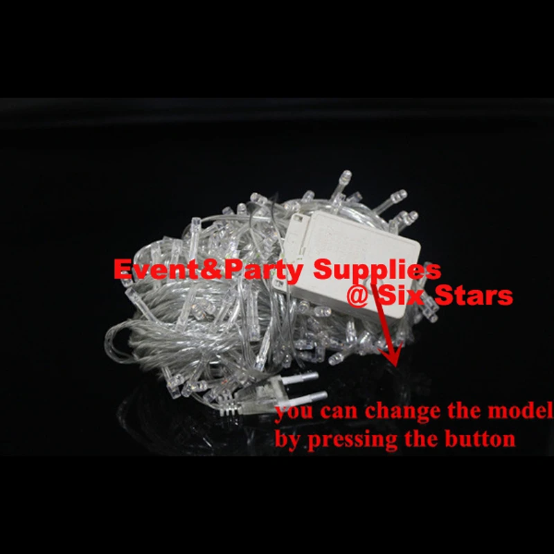 Разноцветный 100 светодиодный светильник 10 м 220 В декоративный для рождественской