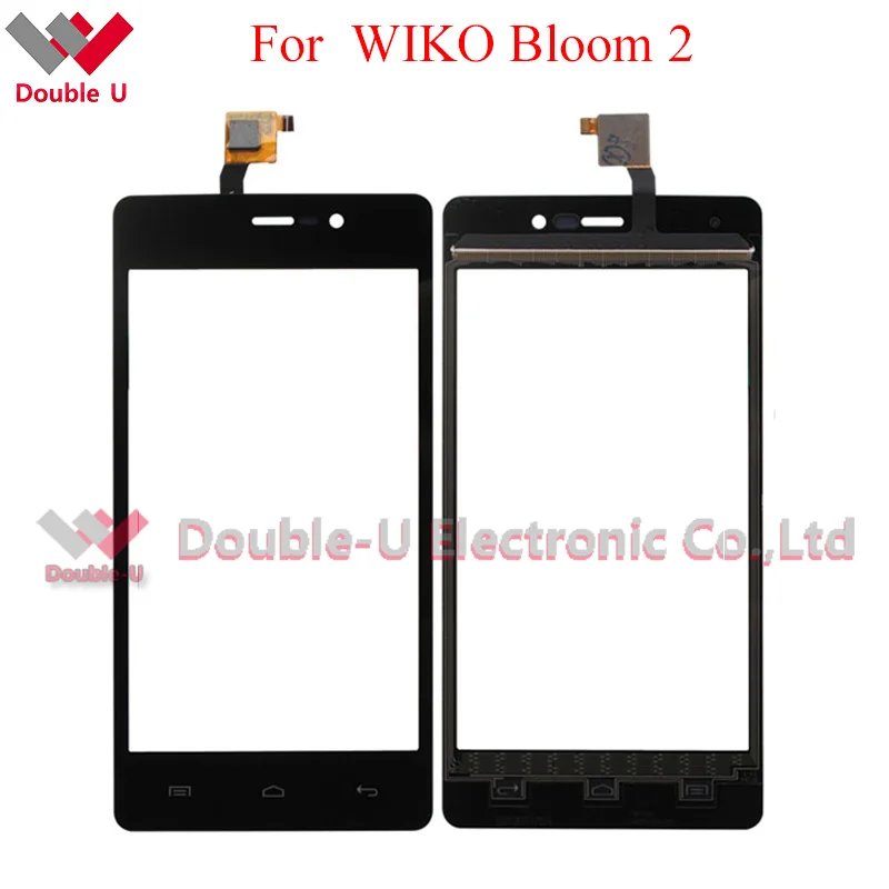 5 шт./лот черное стекло экрана для wiko блум 2 сенсорный жк-экран стекла digitizer панель