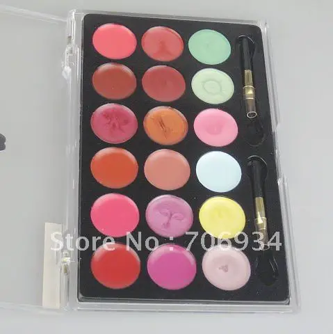 Профессиональная помада 18 цветов Палитра губ мерцающий макияж 3/пакет 15915-A01 # |