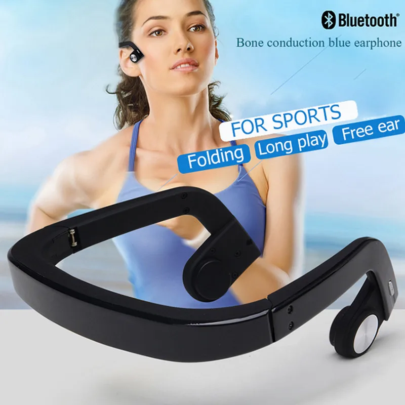 JQAIQ Bone Conduction Bluetooth Headset Wireless Sport Stereo Headphones Handsfree For Running Iphone Android Phone | Электроника