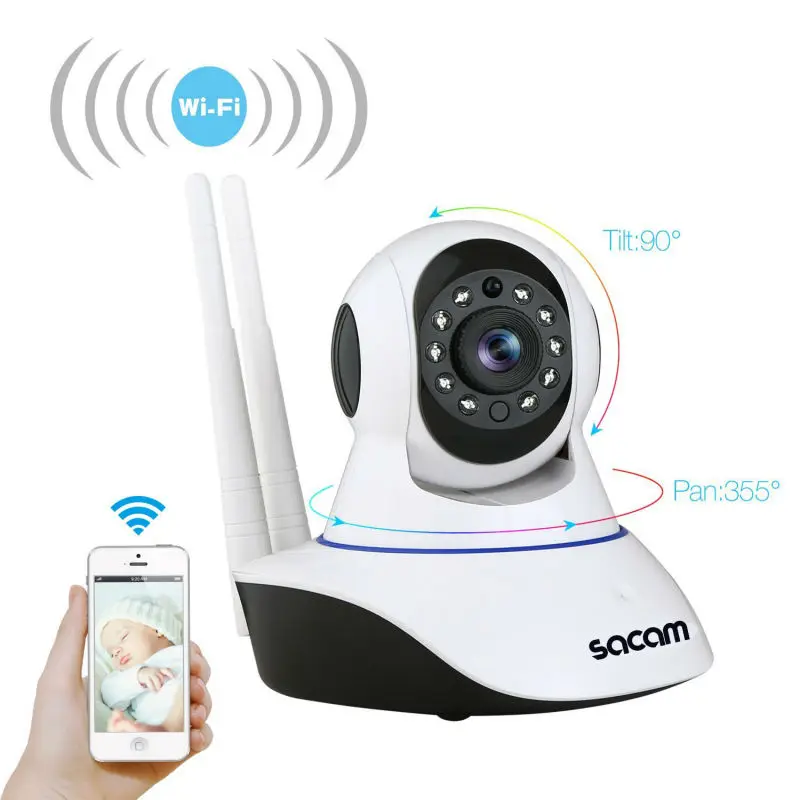 

Sacam 720P WiFi Wireless Security Indoor IP Camera Network Pan Tilt CCTV Home Burglar Alarm Systems Motion Detection app. YOOSEE