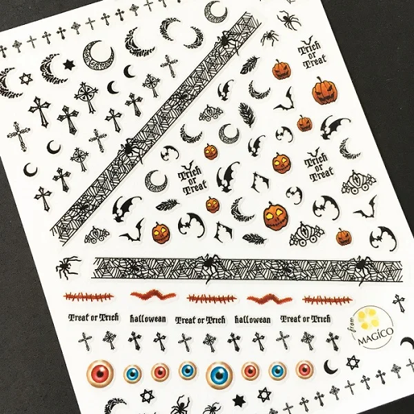 Newest 3d nail art sticker MAGICO series Halloween Decals Tool DIY Nail Decoration Tools | Красота и здоровье