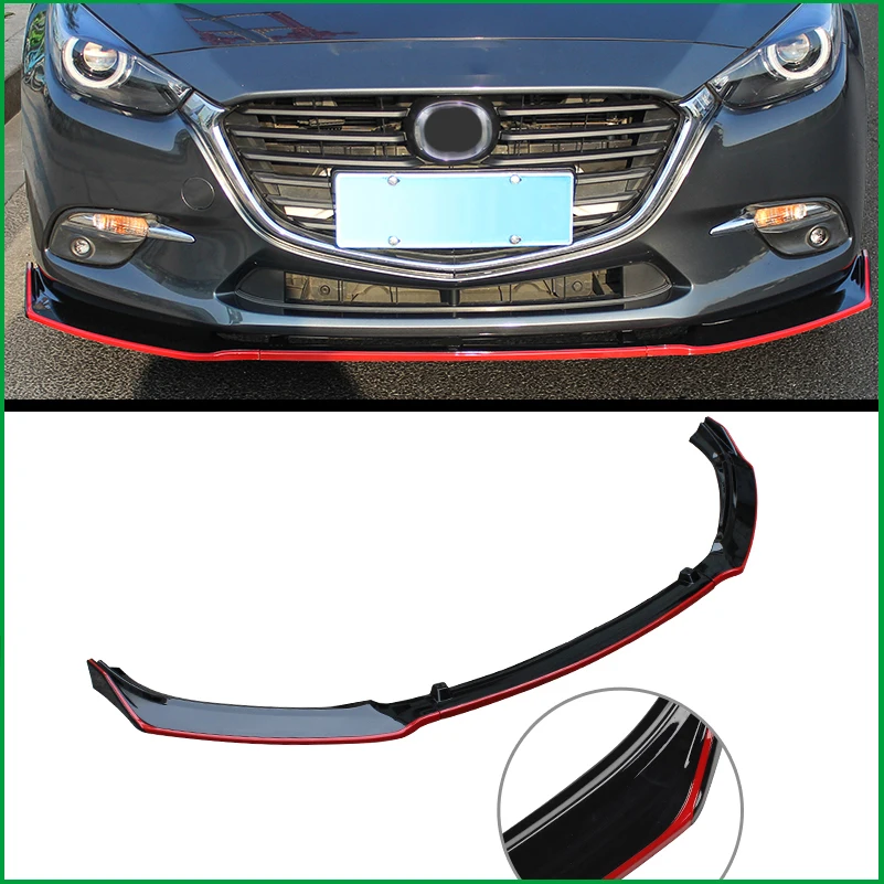Стайлинг автомобиля для Mazda 3 M3 Axela 2014-2018 ABS передний бампер Нижняя решетка