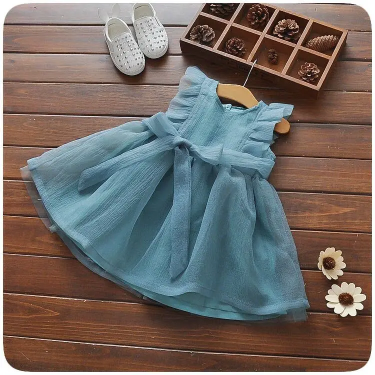 Женское летнее платье с бантом без рукавов|infant summer dresses|baby girl dressvestido infantil |