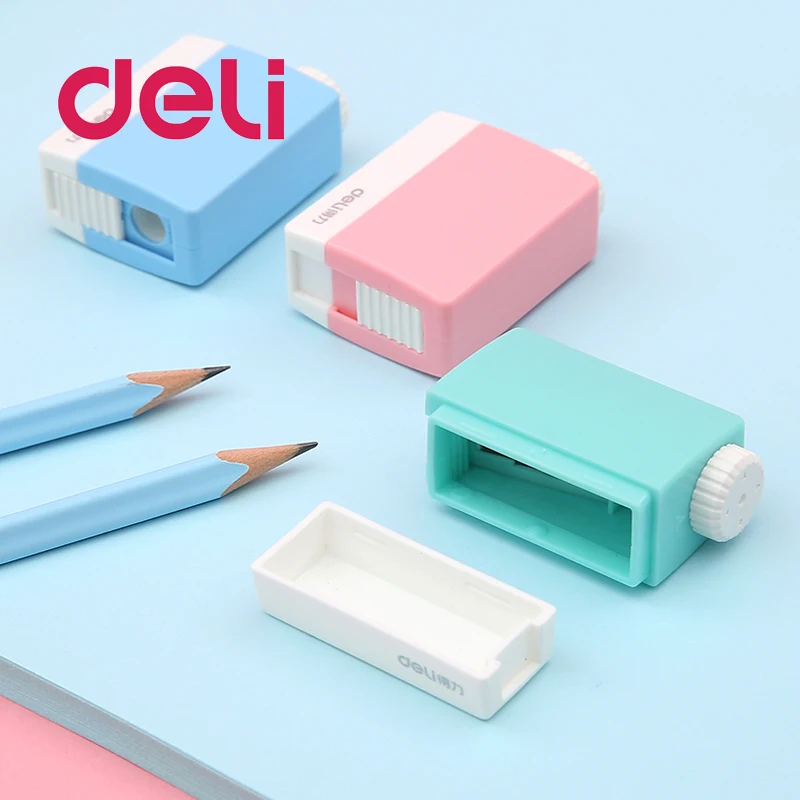 Deli 1 шт. новинка регулируемая Толстая точилка для карандашей творческие чувства
