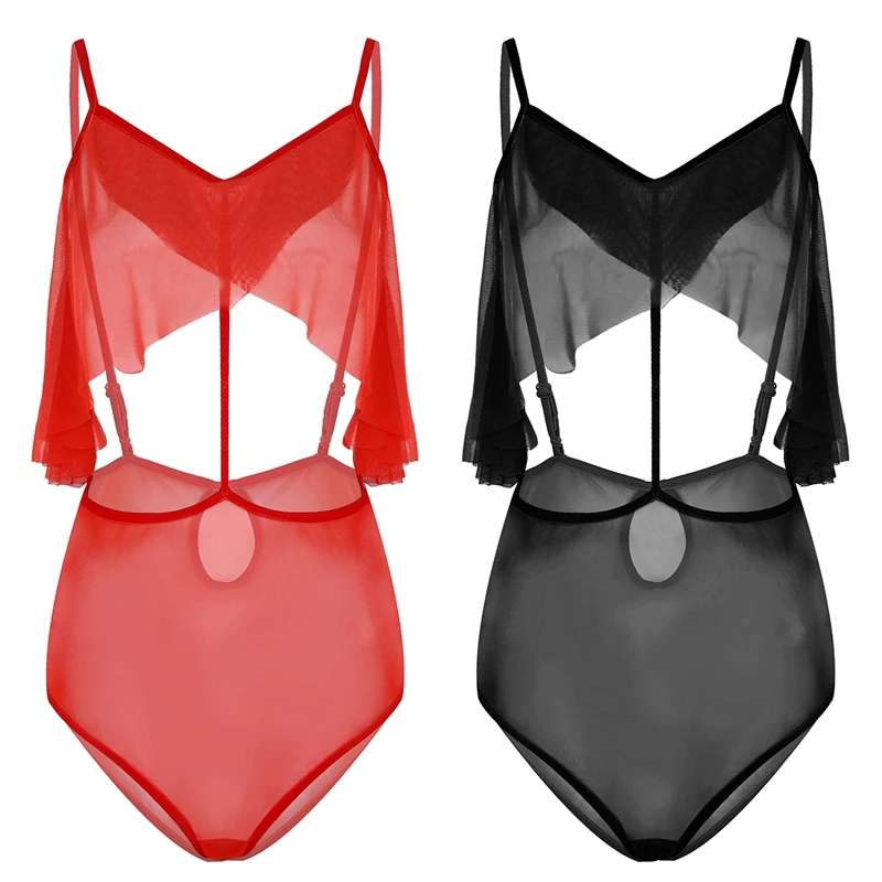 Для женщин пикантные нижнее белье, комбинация сетки See Through Sheer выдалбливают бюст и спинки эротический купальник боди комбинезон ночное белье