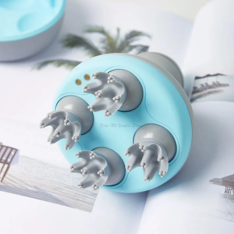 Массажер Youpin Mini 3D для головы M1 устройство сухого и влажного массажа с двумя