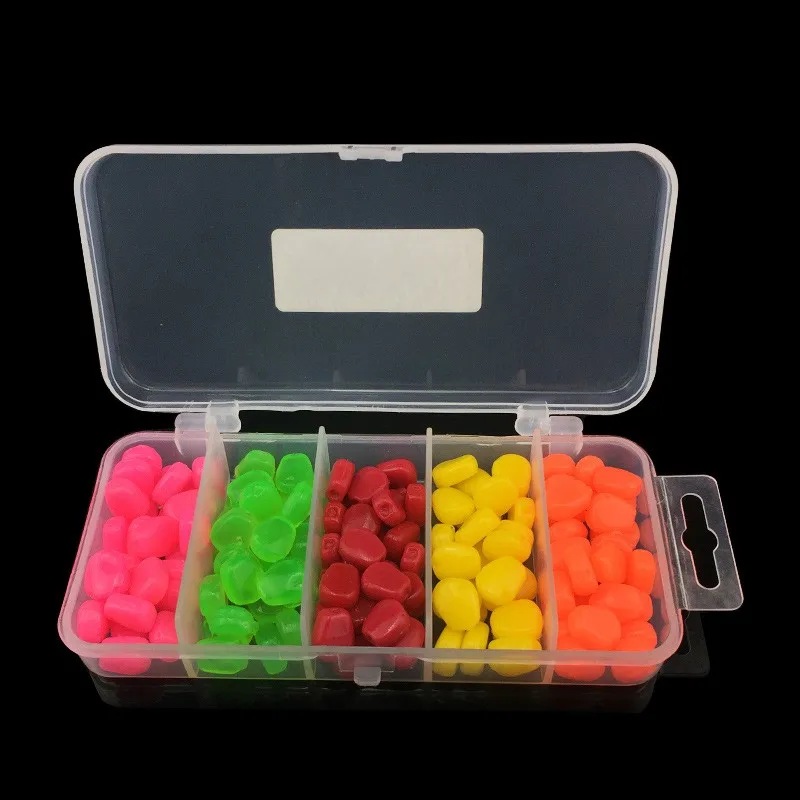 125Pcs/lot Corn soft Fishing Lures Silicone fragrance Smell Grass Carp Baits Isca Artificial Accessories Soft Bait