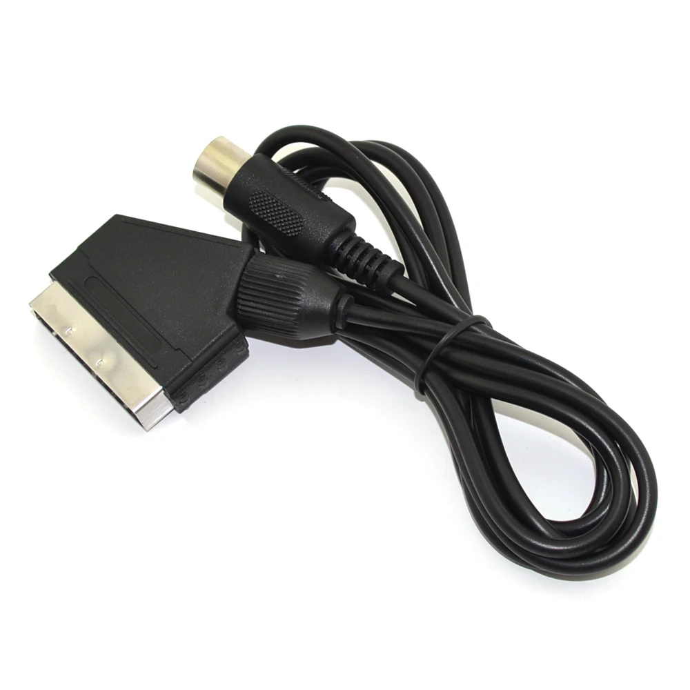 Высокое качество 1 8 м/6 футов EU версия V pin Scart кабель RGB AV кабели PAL для Sega Megadrive Genesis