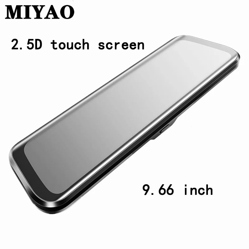 9,66 дюймов Камера заднего вида ips сенсорный экран DVR камера Dvr видеорегистратор HD 1080 P двойной объектив Dashcam ночного видения