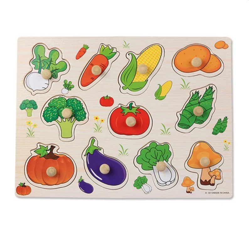 Montessori Baby wooden Toys kids wooden puzzle toys sorters for children wood game for children 3 years Hand Grab Board Set