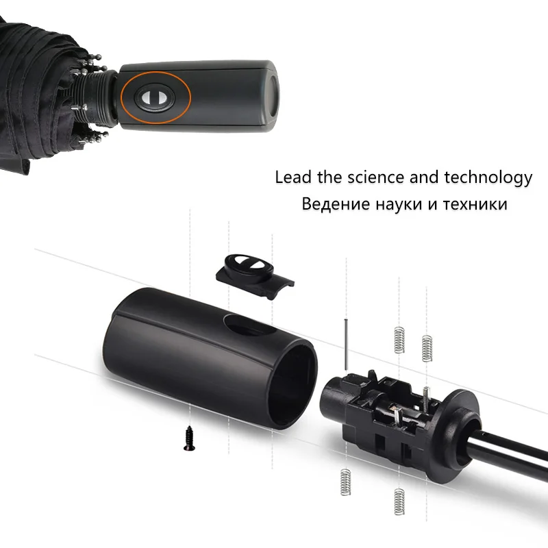125 см ветрозащитный автоматический зонт большой для мужчин складной дождя
