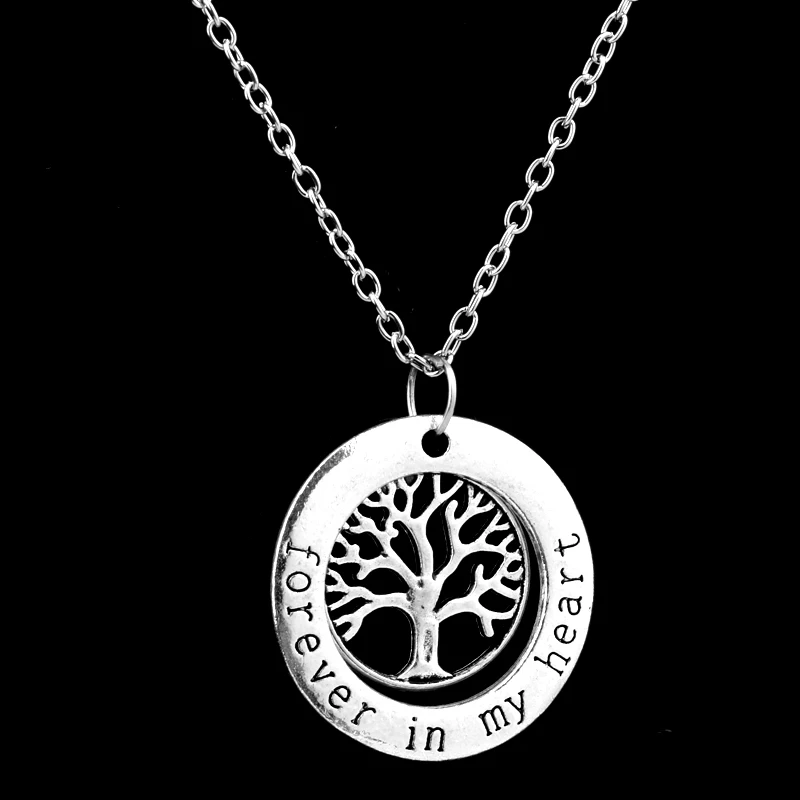 Tai Chi Yin Yang Star Tree Peace Pendant Chain Necklace Forever In My Heart Charm Women Men Jewelry Family Friend Necklaces Gift | Украшения