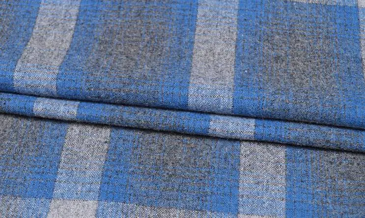 wholesale Gray blue retro elegant Plaid wool fabric coat print satin floral Process tweed fabrics fleece tecido velvet C184 | Дом и сад