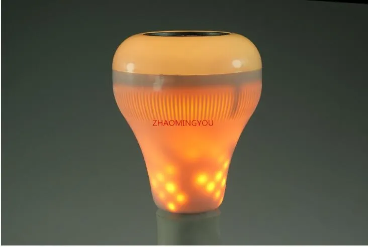 Беспроводной умный мини динамик E27 светодиодный светильник RGB с дистанционным