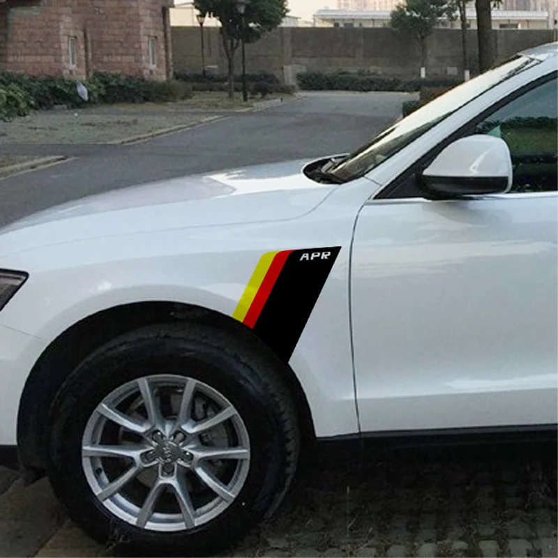 APR логотип три полосы украшение для автомобиля наклейка BMW/VW/AUDI/BENZ 2 шт./лот