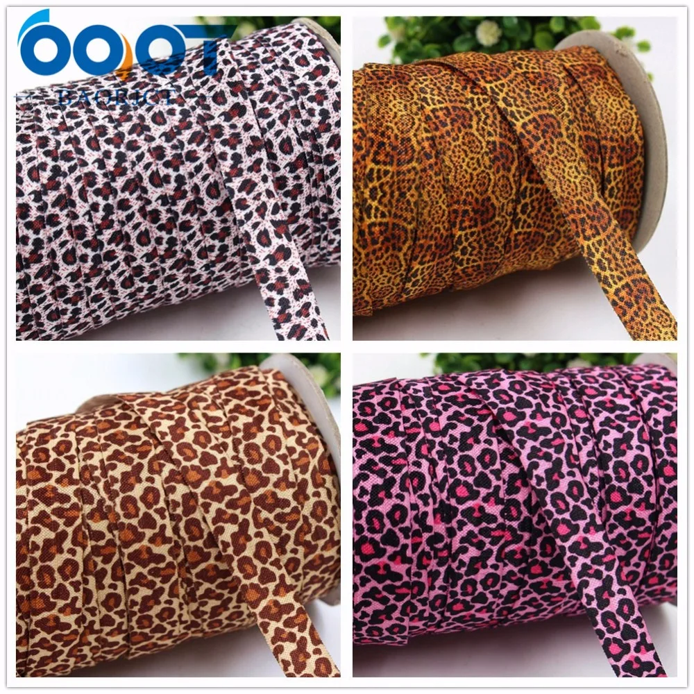OOOT BAORJCT 1752613 16 мм леопардовая эластичная лента 10yds DIY аксессуары для головного