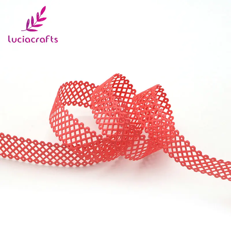 Lucia crafts 2,2 см многоцветные сетки Лента кружевная отделка DIY шитье скрапбукинг ручной работы материал украшения 2y/лот P0602