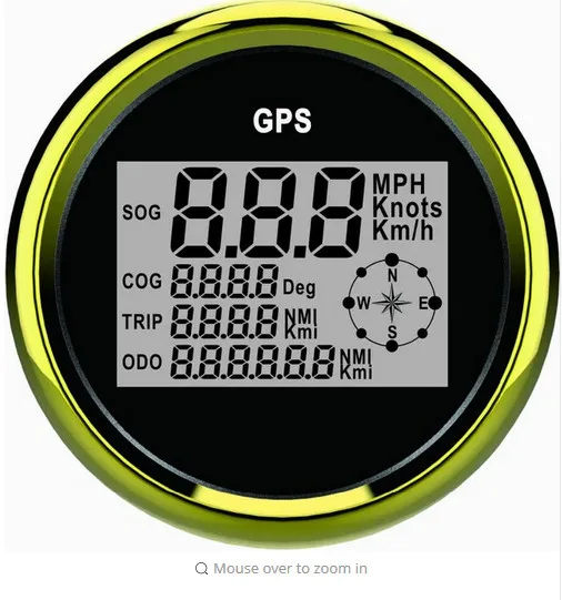 85 мм Цифровой GPS Спидометр 0 999 узлов BG для лодки яхты судна|gps speedo|bg |