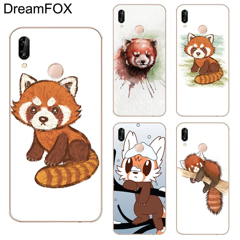 DREAMFOX K171 красная панда Happy Стиль Мягкие TPU силиконовый чехол для huawei Honor 6A 6C 7X9 10 p20 Lite