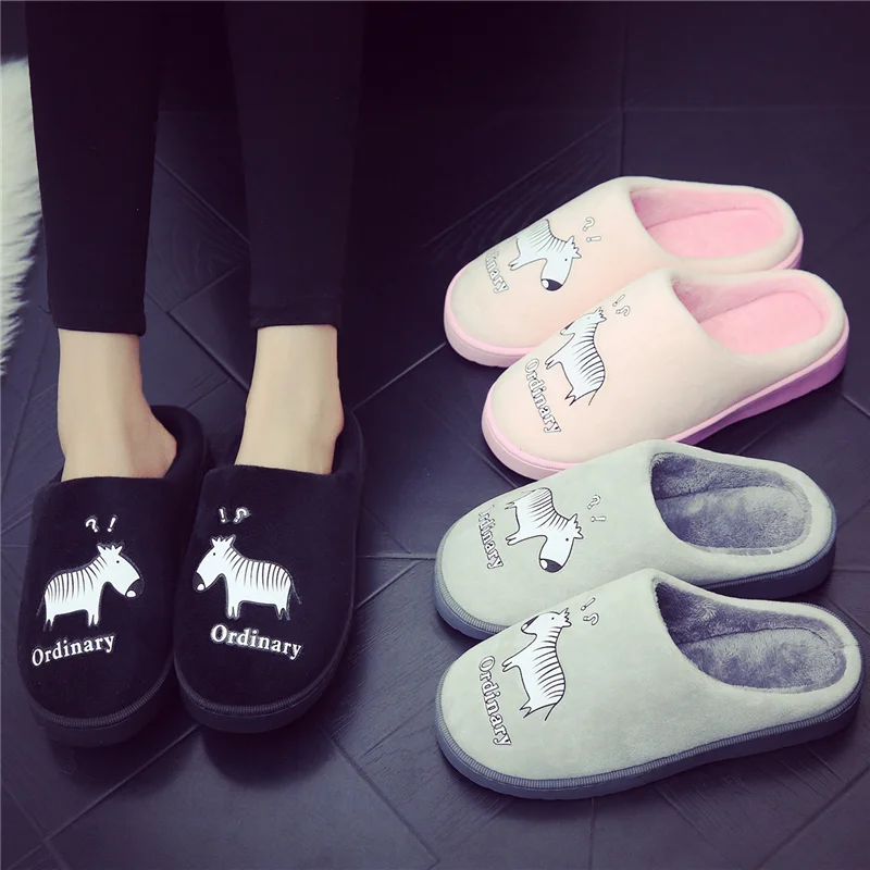 2019 Winter couple cotton slippers female indoor warm non-slip cute bag with the home month lint male winter | Обувь
