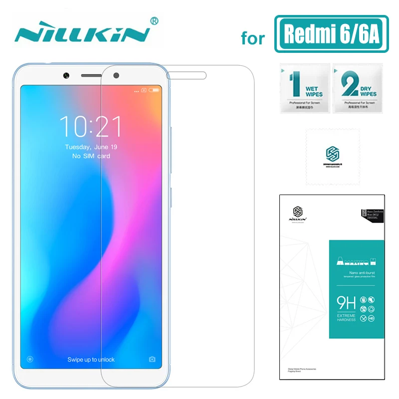 Для Xiaomi Redmi 8 8A 7A 7 6 6A Стекло закаленное стекло Nillkin Экран Защитная крышка для Xiaomi Redmi 8 8A 7A iPhone 7 6 Plus Pro 6A 5 Plus Стекло